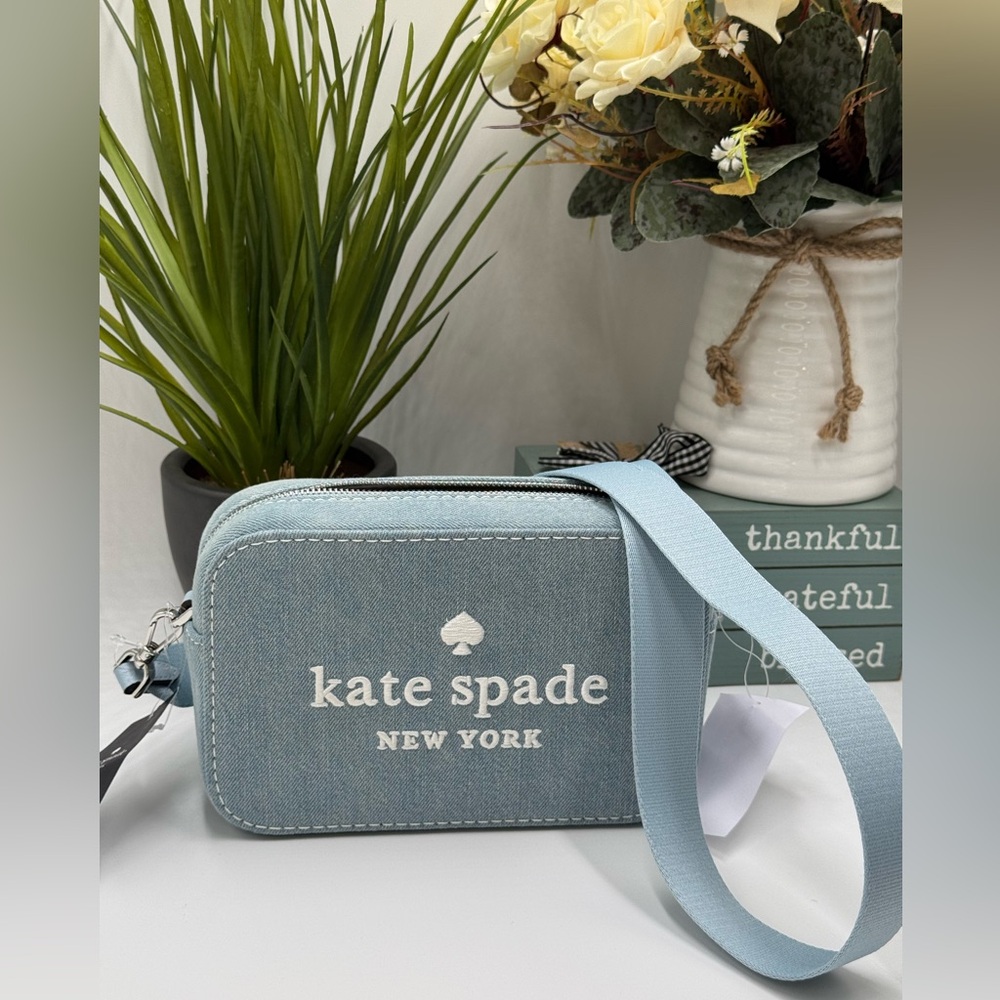 Kate Spade New York Oh Snap Denim Camera Bag Crossbody
